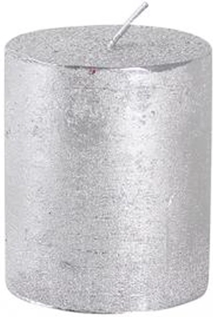 Rustikalna svijeća PROVENCE srebrna 7 cm