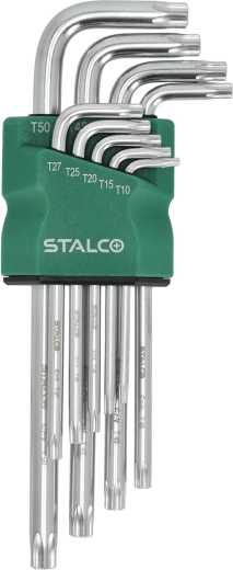 Stalco set produženih TORX ključeva T10–T50, 9 kom, CrV