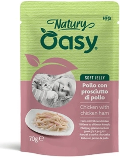 Oasy Soft Jelly piletina sa šunkom za mačke 70 g