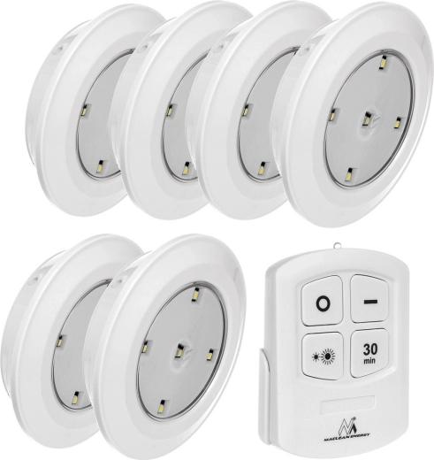 Set od 6 LED svjetala s daljinskim upravljanjem MACLEAN ENERGY MCE165, na baterije