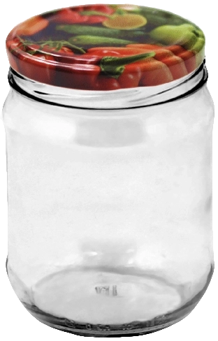 Staklena staklenka za zimnicu 500 ml s poklopcem 82 mm