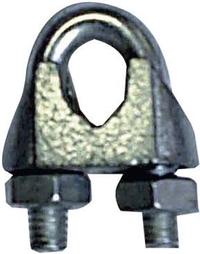 Stezaljka za sajlu 5 mm, pocinčani čelik (set 10 kom)