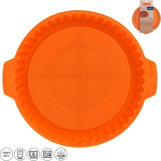 Silikonski kalup za kolač Ø 27 cm, narančasti