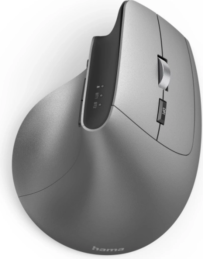 Ergonomski vertikalni miš s Bluetoothom, 2,4 GHz i USB‑C, s RGB pozadinskim osvjetljenjem