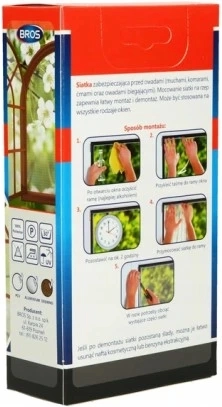 BROS mreža protiv insekata za prozore 150 × 180 cm – crna