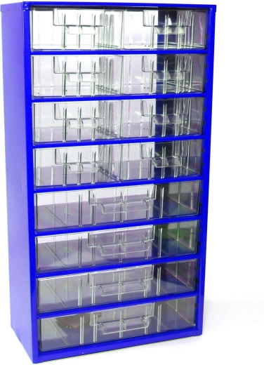 Metalni ormarić s ladicama TOKOZ, 8 srednjih i 4 velike ladice, 30,5 × 55 × 15,5 cm