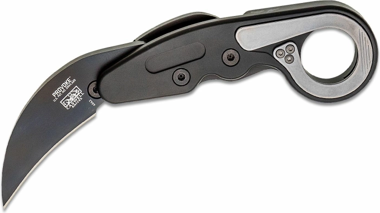 CRKT Provoke First Responder taktički karambit 6 cm, crni, aluminij, titan, futrola