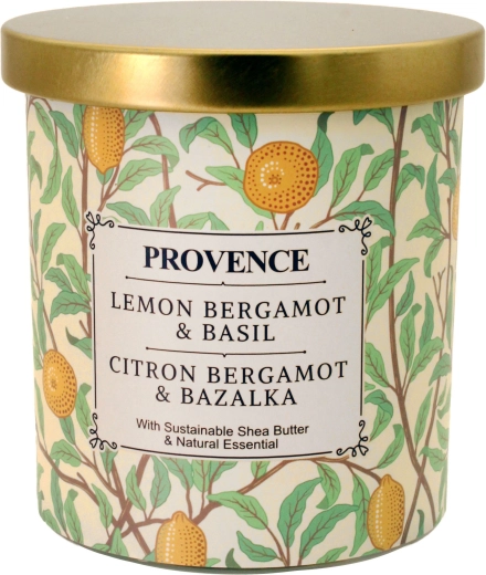 Mirisna svijeća u staklu bergamot i bosiljak 30 h