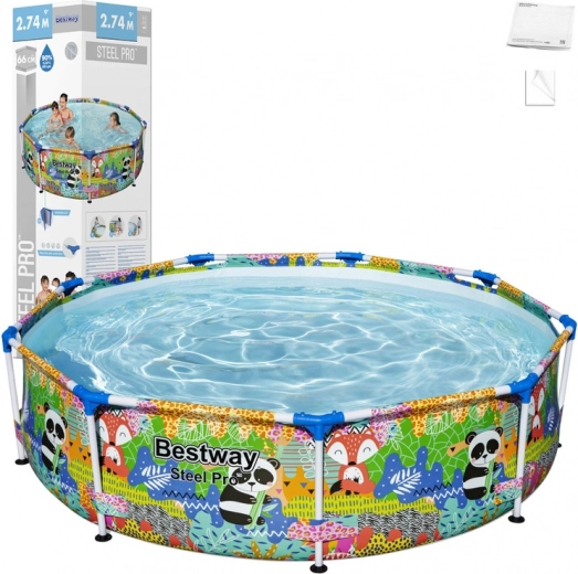 Šareni dječji montažni bazen BESTWAY 274 × 66 cm