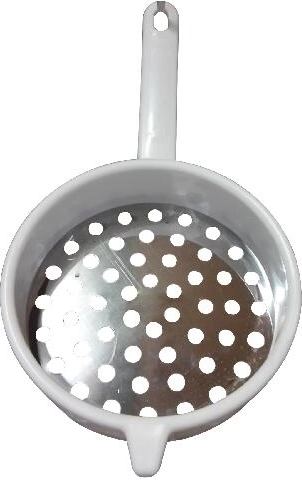 Cjedilo za njoke od nehrđajućeg čelika 18 cm s plastičnom drškom