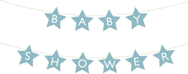 Transparent za baby shower s zvjezdicama – Svijetloplava