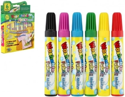 CREATOYS perivi markeri za tekstil, 6 kom