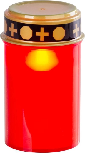 Grobna LED svijeća MagicHome 12 cm crvena