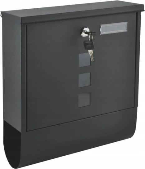 Antracitna čelična poštanska kutija s zaključavanjem