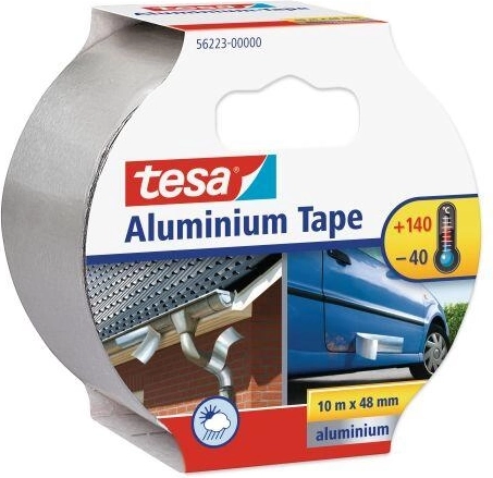 Aluminijska ljepljiva traka Tesa 50 mm × 10 m, srebrna