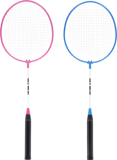 Set badmintonskih reketa NILS NRZ001 s najlonskim lopticom, ružičasto‑plava