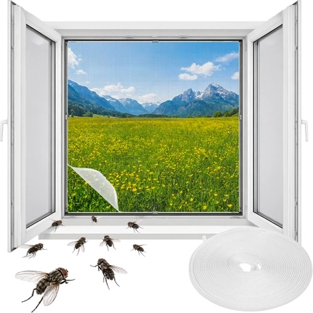 Mreža protiv komaraca za prozor Repest 160 × 130 cm bijela na samoljepljivi čičak