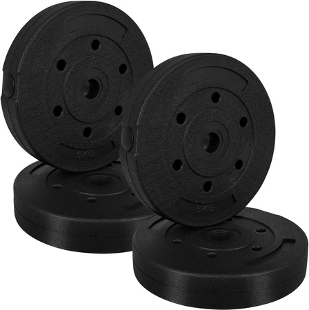 Set diskova 4 × 5 kg TRIZAND – bitumenske utege za šipku i bučice