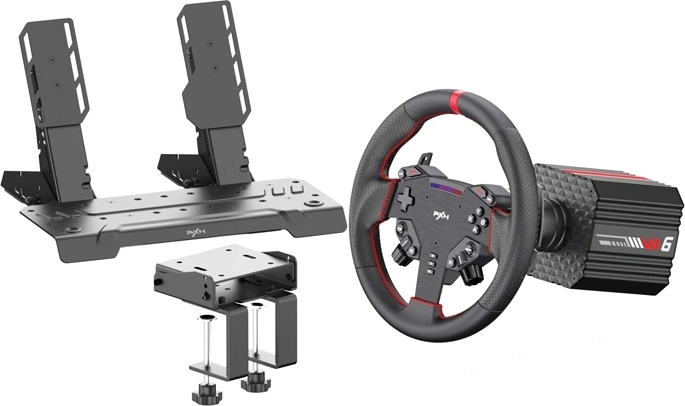 Set trkačkog simulatora PXN VD6 s direct drive volanom i papučicama