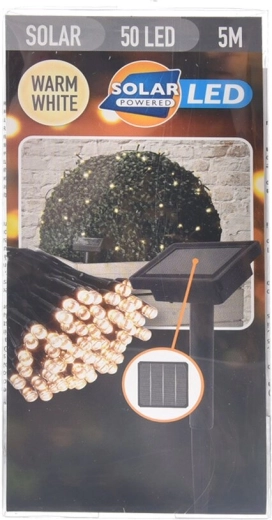 Solarni LED svjetlosni lanac žuti 50 LED
