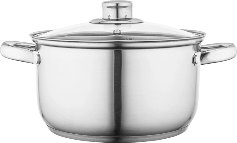 Nehrđajući lonac Fabio 20 cm, 3,6 l sa staklenim poklopcem