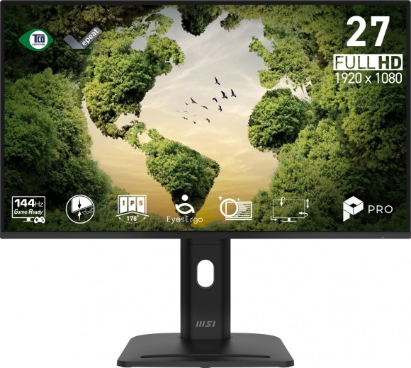 MSI PRO MP275PGN 27" zakrivljeni FHD monitor 144 Hz crni