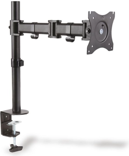 Stolni nosač monitora s rukom i stezaljkom, 1x do 27", 8 kg, okretni i nagibni 360° (pivot)