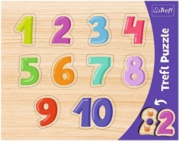 Umetaljka/Puzzle drvena obrisna brojevi 37x29 cm u foliji