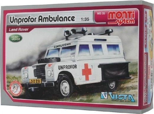 Konstrukcijski set Monti System UNPROFOR Ambulance Land Rover 1:35