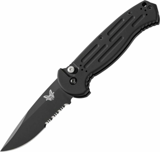 Benchmade AFO II automatski džepni nož 9 cm, crni Cerakote, futrola Cordura