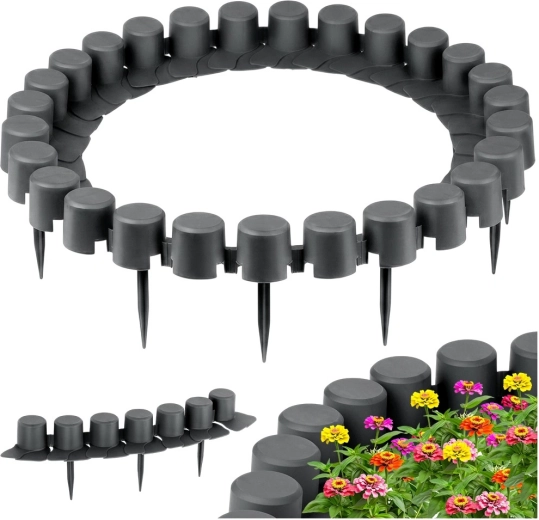 Siva vrtna palisada 220 cm 4 kom