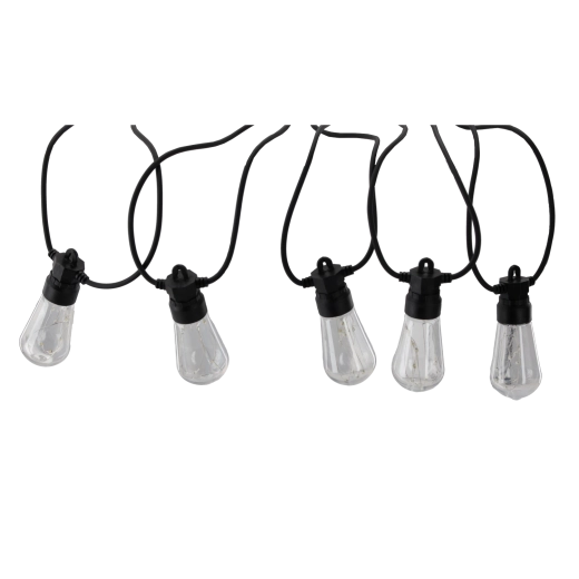 Vrtna svjetlosna girlanda 10 m, 10 LED, toplo bijela, IP44, 12 V s držačima