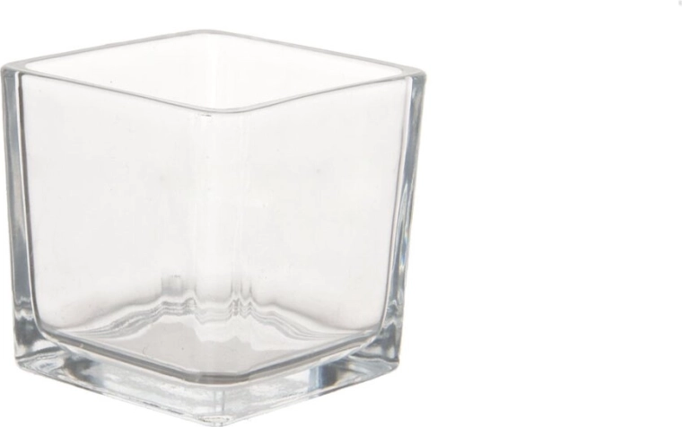 Svijećnjak od prozirnog stakla 5,2 × 5,2 × 5,2 cm