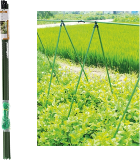 Vrtni okvir s penjačkom mrežom 1,5 m, promjer štapova 16 mm, zeleni