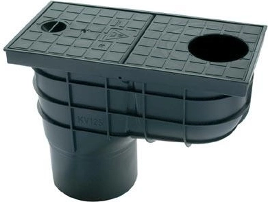 Hvatnik krovnih voda DN 125, plast, crni