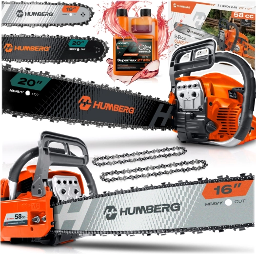 Benzinska motorna pila Humberg HM-660 58 cm³ (16"/20") + 2T ulje