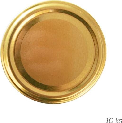 Metalni poklopac za staklenke twist-off Gold 82 mm, 10 kom