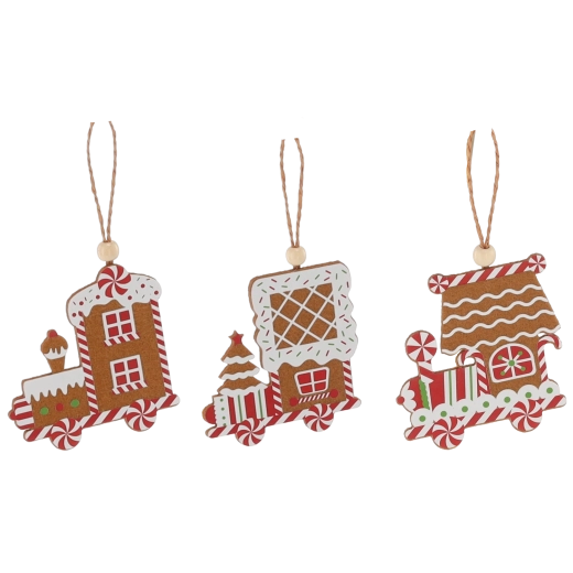 Božićni ukrasi vlakić – set 12 kom