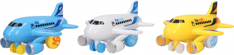 Plastični avion na inerciju sa svjetlosnim i zvučnim efektima 14 cm