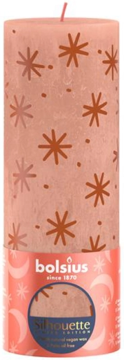 Rustikalna svijeća 190 × 68 mm – kremasti karamel