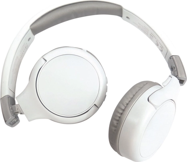 Sklopive bežične i žičane dječje slušalice – bijele, Bluetooth 5.0, 85 dB