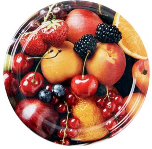 Twist poklopci za staklenke za zimnicu, 82 mm, voćni motiv, 10 kom