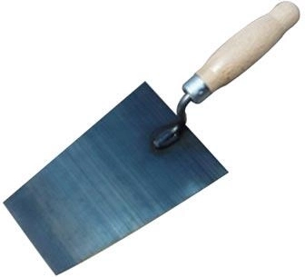 Zidarska žlica 180 × 130 mm, čelik s drvenom drškom, crna