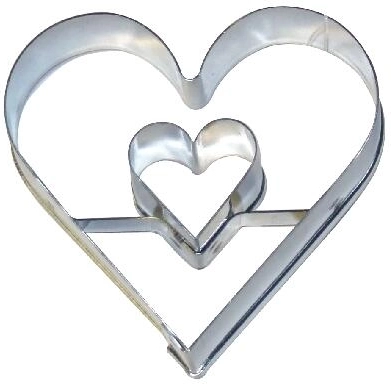 Kalup za kekse srce s malim srcem