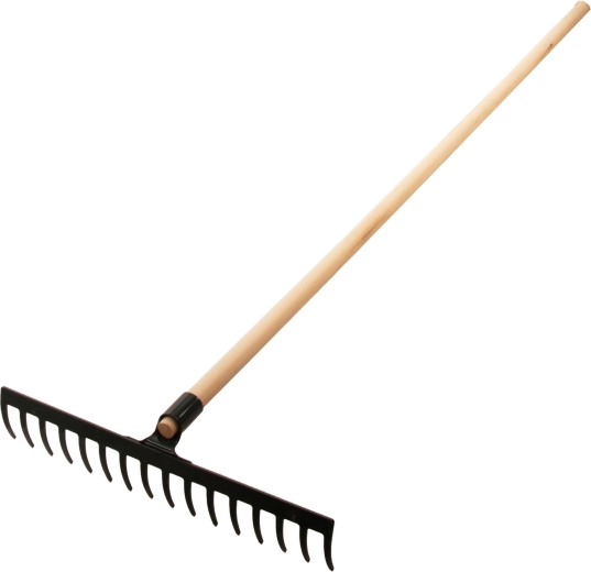 Profi čelične grablje s drškom 150 cm (16 zubaca, 45,5 cm)