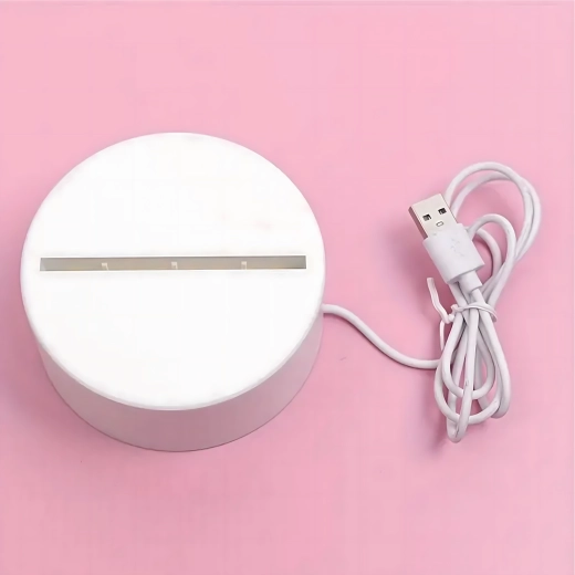 Noćna LED lampica srce 3D iluzije na USB