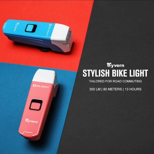 Prednje biciklističko svjetlo OLIGHT Wyvern Blue, 300 lm, USB‑C