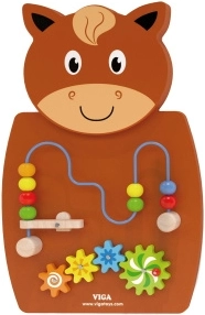 Drvena aktivna ploča konj - VIGA Montessori