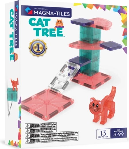 MAGNA-TILES Cat Tree magnetska građevinska igračka – mačje drvo (13 dijelova)