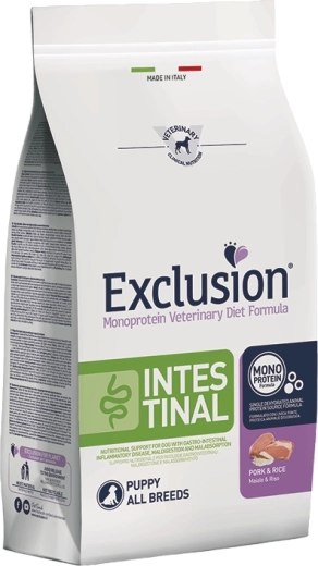 Exclusion Intestinal Puppy svinjetina s rižom 800 g – veterinarska hrana za štence